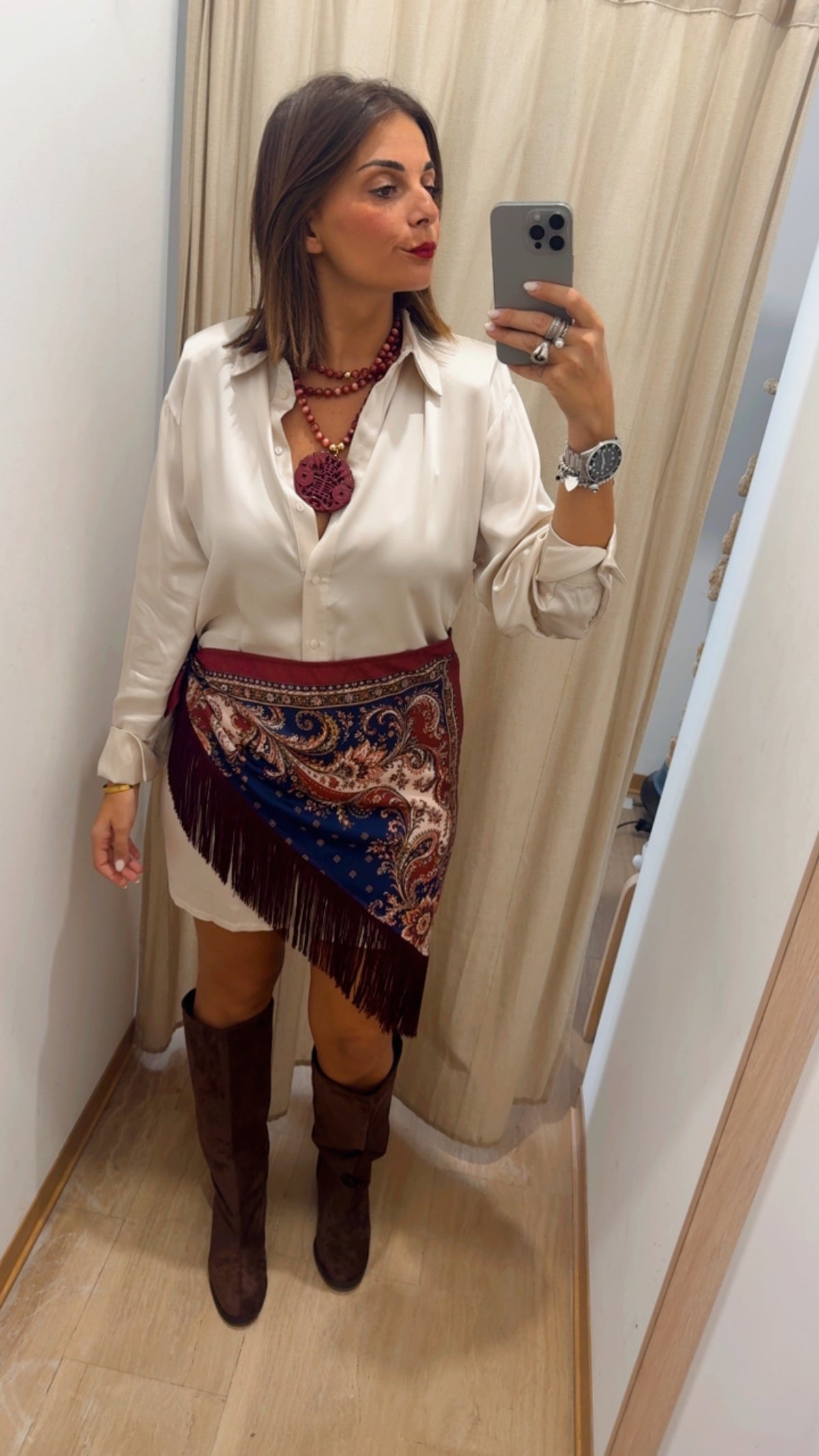 Abito camicia foulard