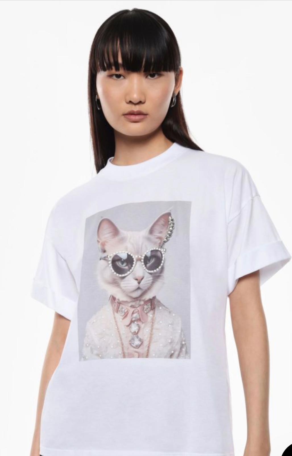 T-shirt gatto