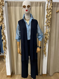 Gilet frangia lungo