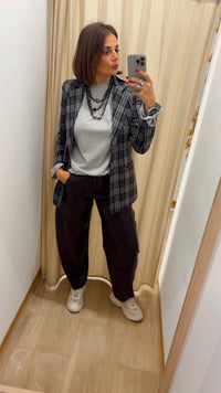 Pantalone baloon pelle