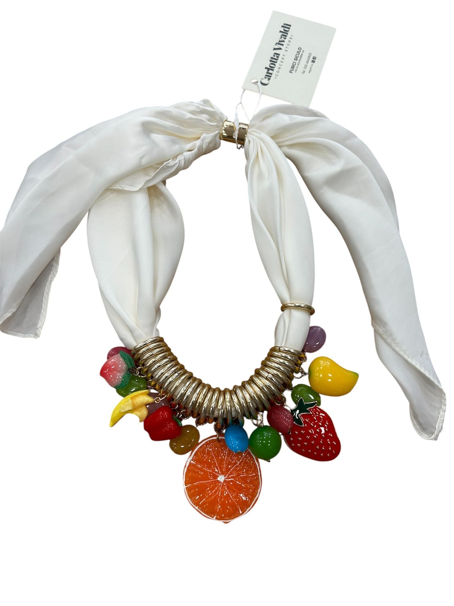 Collana foulard frutta