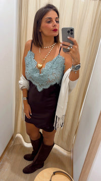 Abito sottoveste pizzo