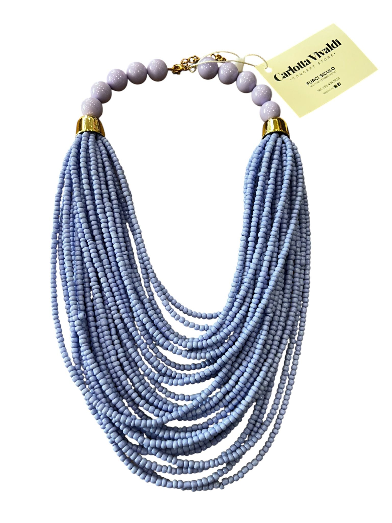 Collana perline glicine