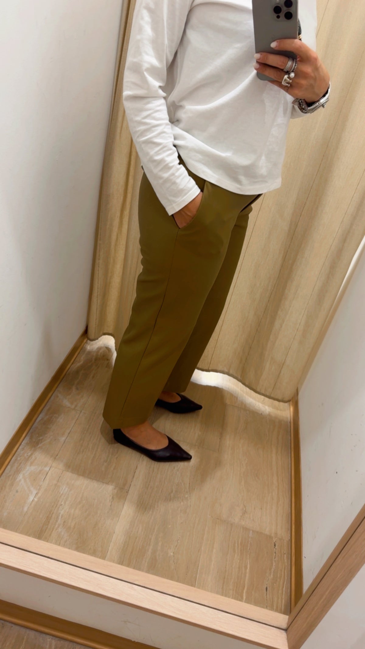 Panta pelle verde