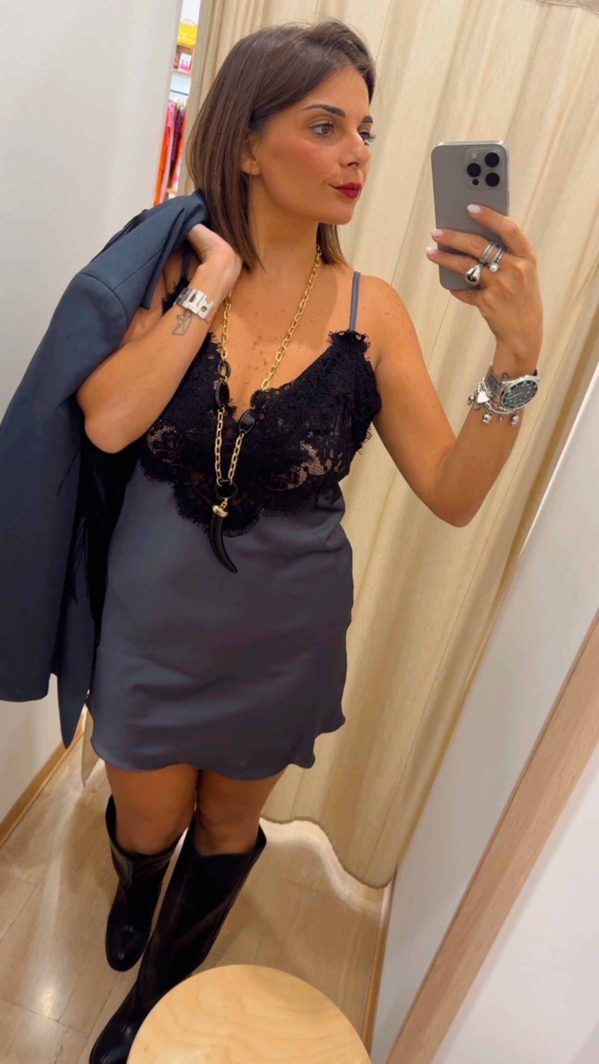 Abito sottoveste pizzo