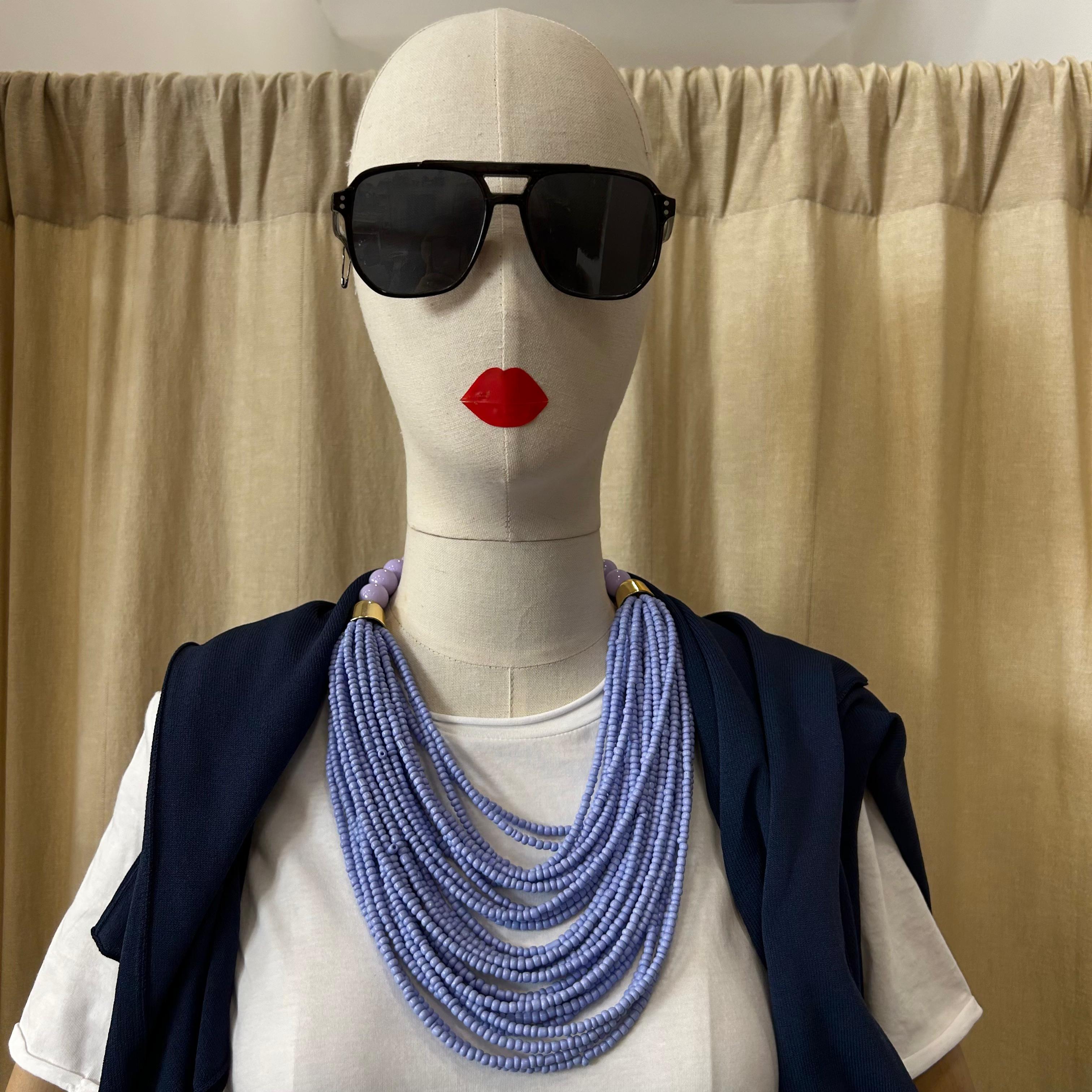 Collana perline glicine