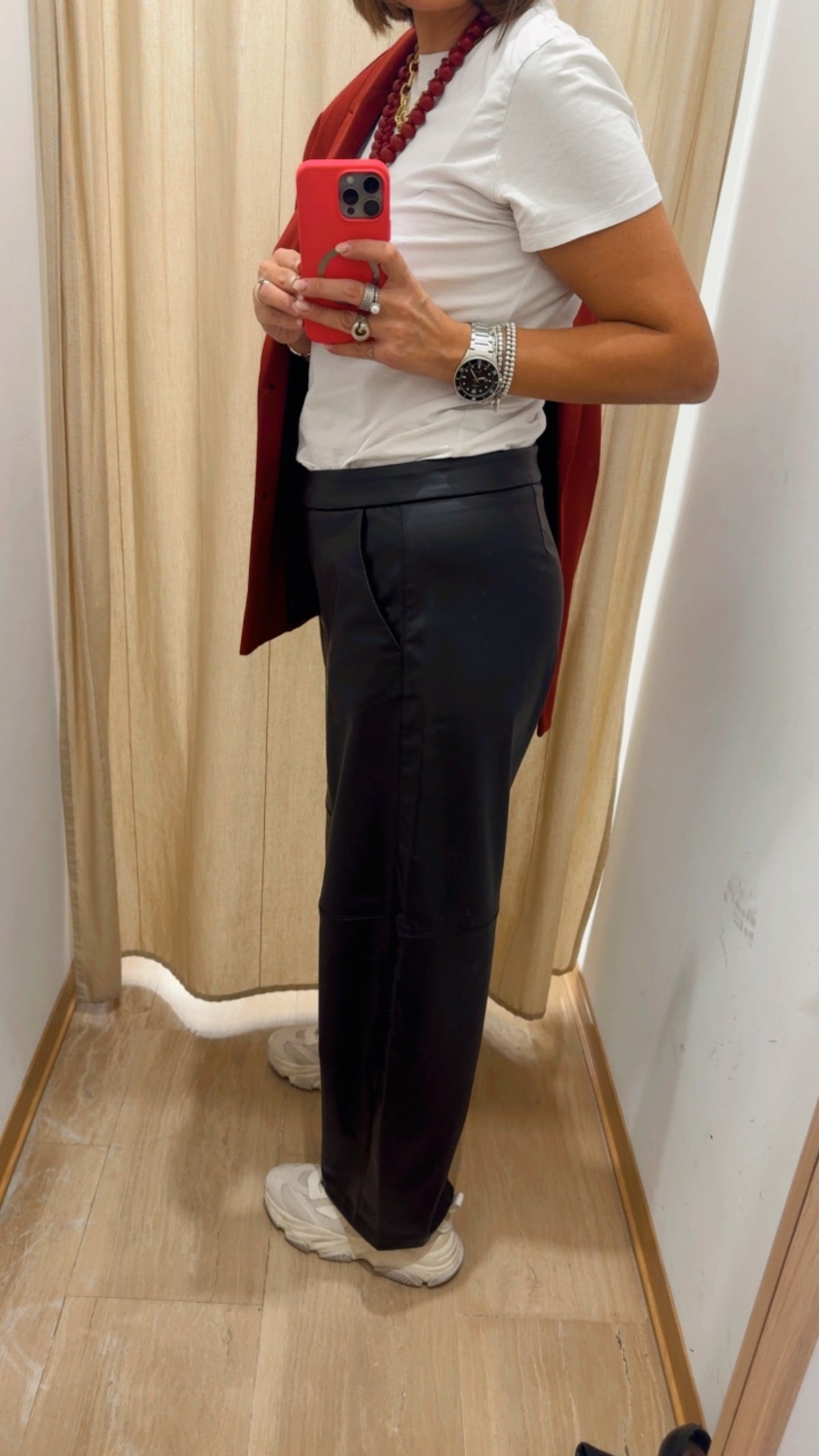 Pantalone baloon pelle