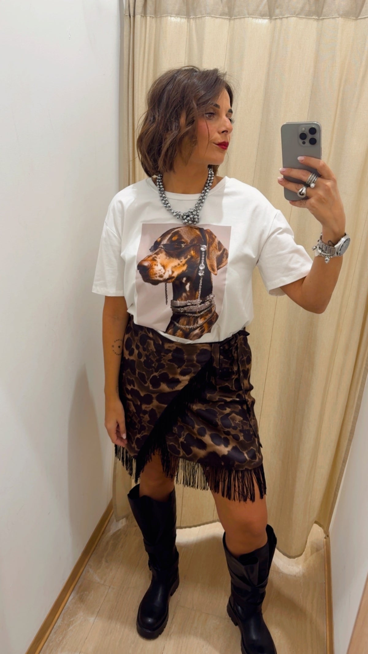 Gonna pareo animalier