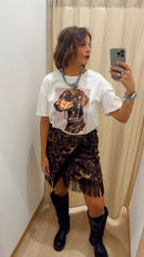 Gonna pareo animalier
