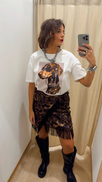 Gonna pareo animalier