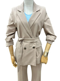 Giacca doppio petto cintura