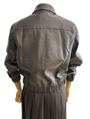 Giacca pelle testa di moro H20