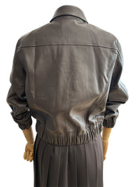 Giacca pelle testa di moro H20