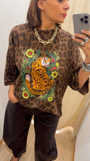 T-shirt felpa tigre