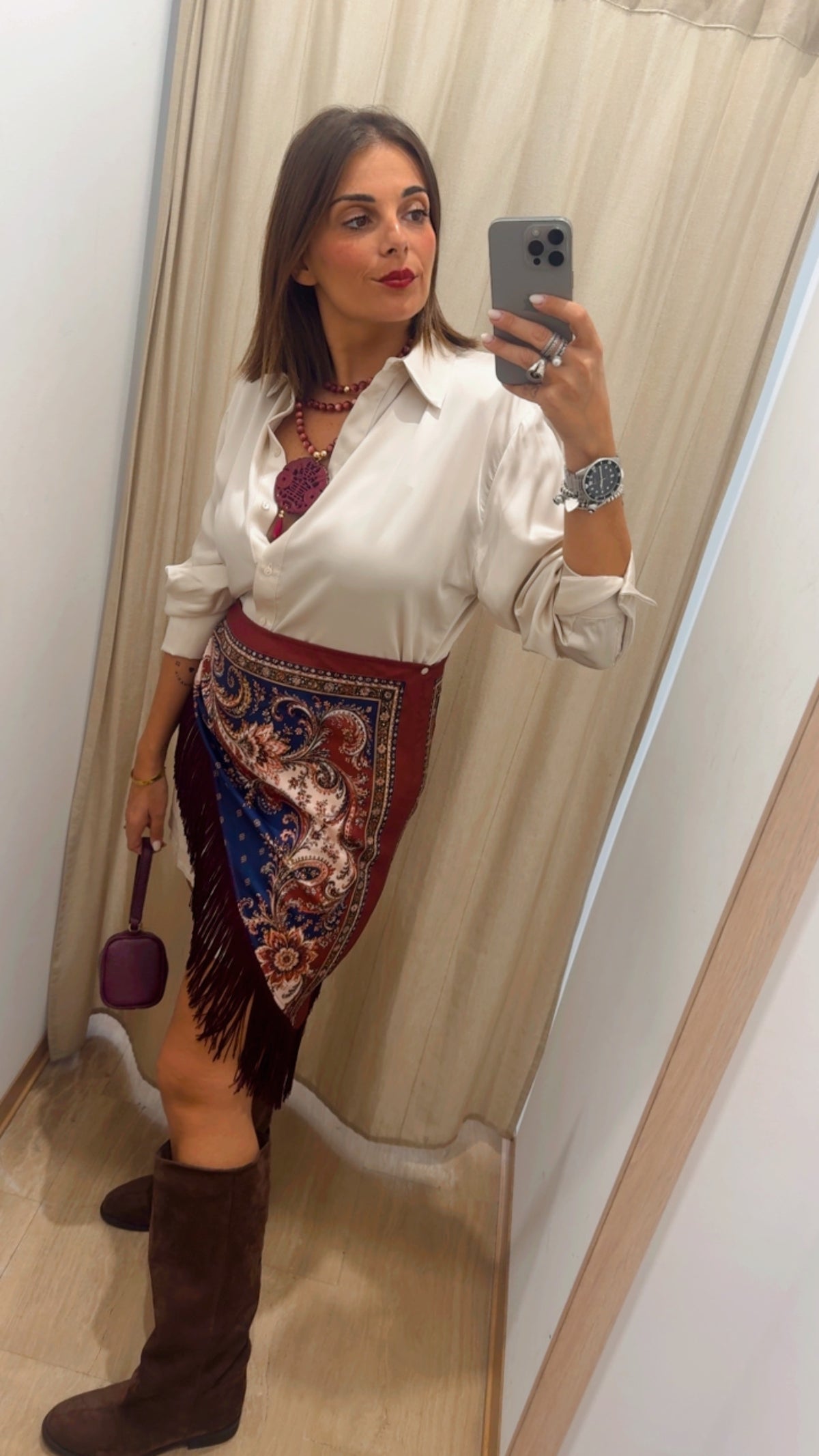 Abito camicia foulard