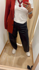 Pantalone baloon pelle