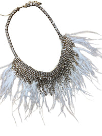 Collana piume bianco