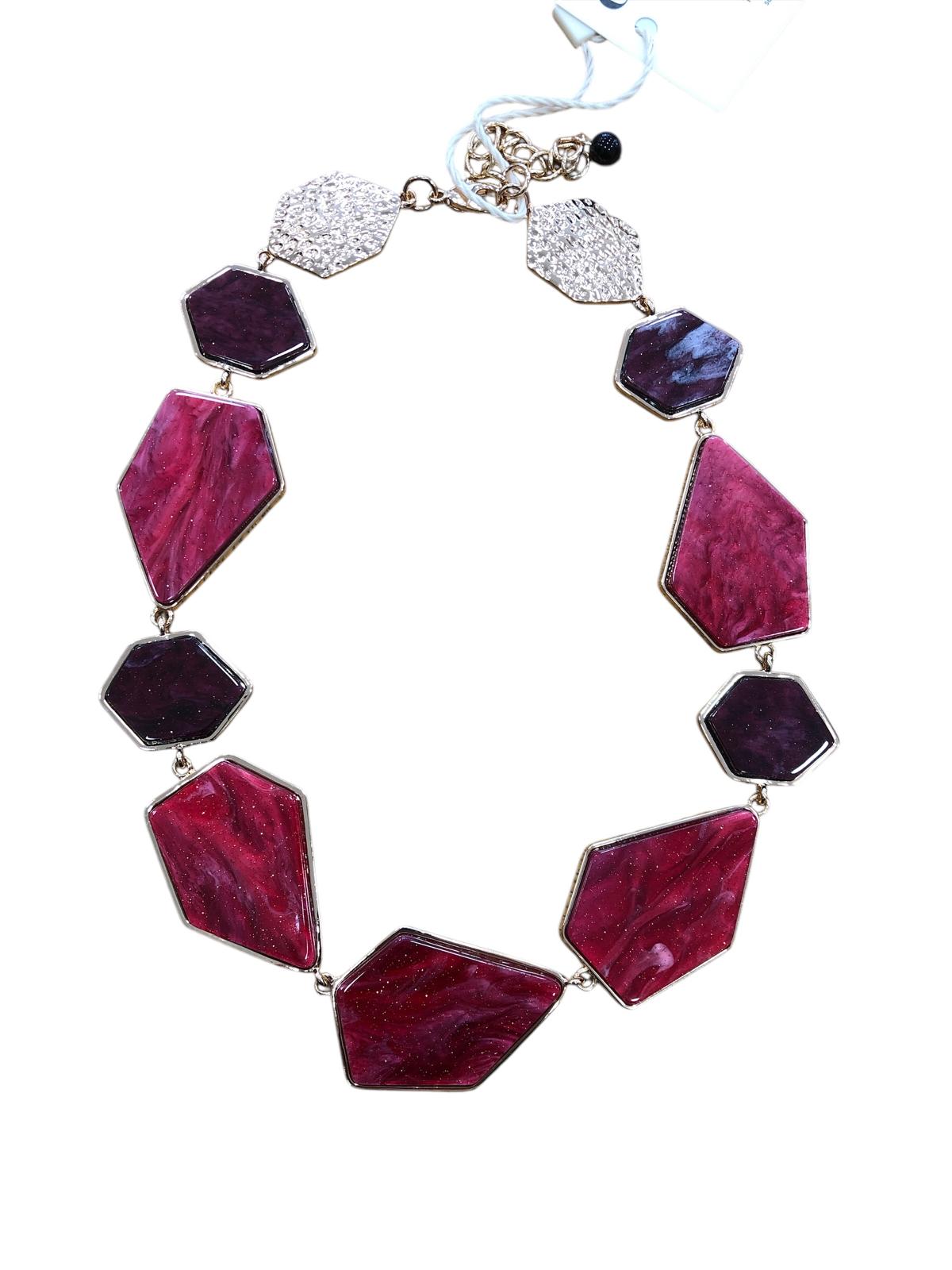 Collana asimmetrica bordeaux
