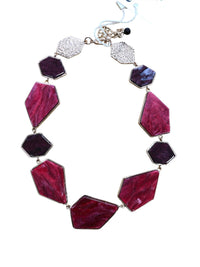 Collana asimmetrica bordeaux