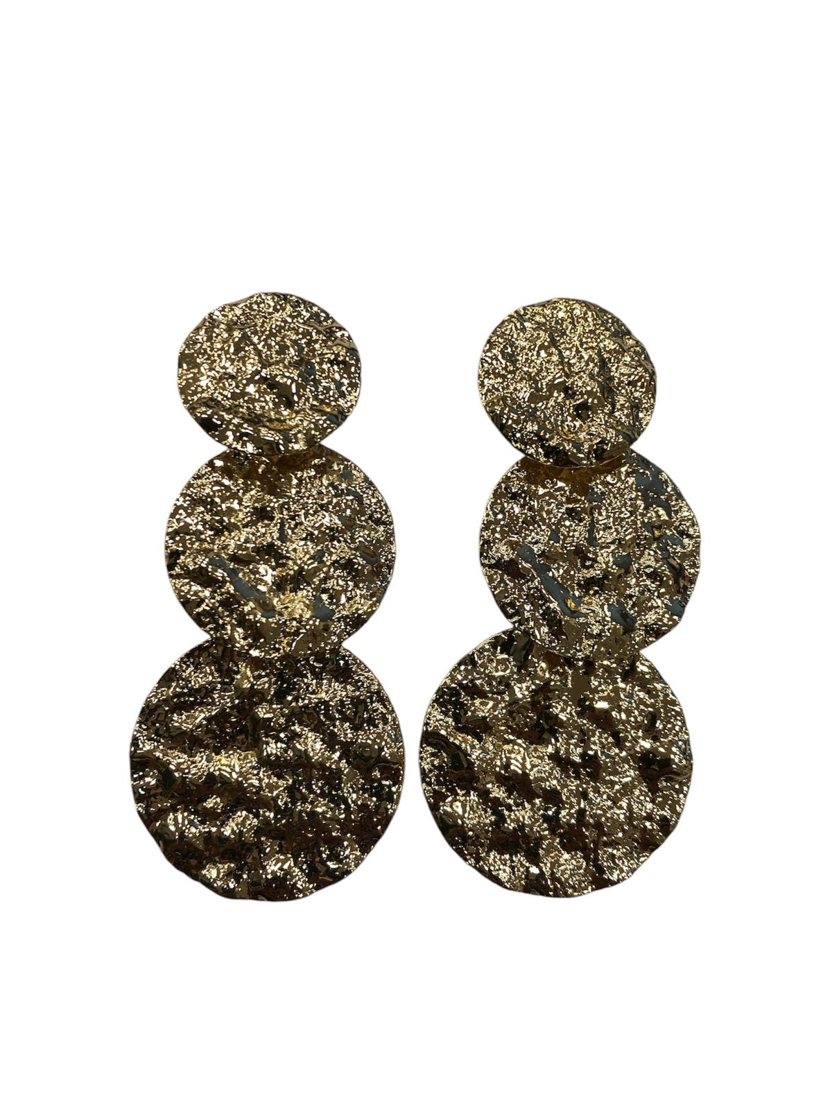 Orecchini martellati gold