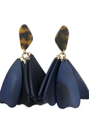 Orecchini petalo blu