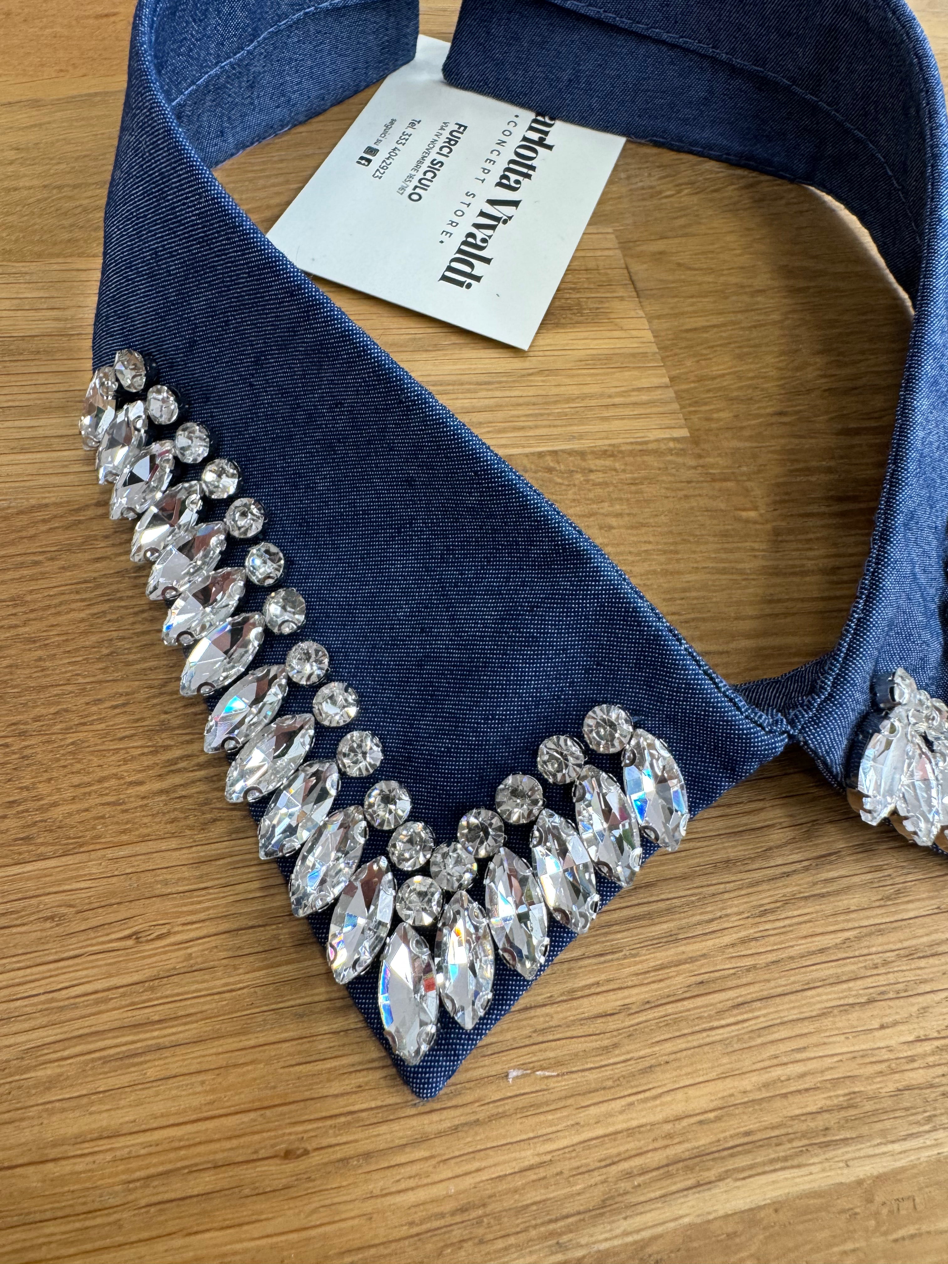 Colletto jeans Swarovsky