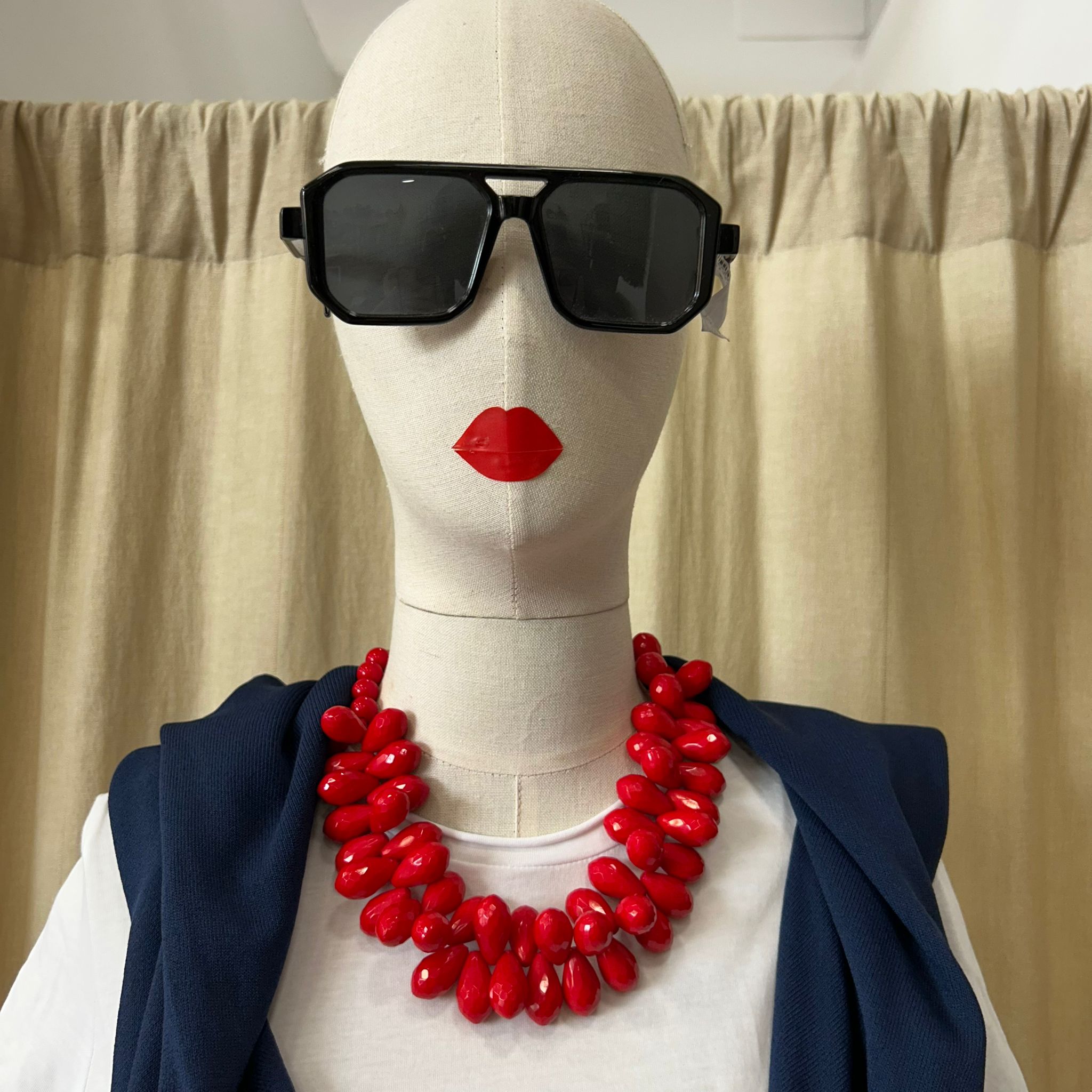 Collana grappolo rosso