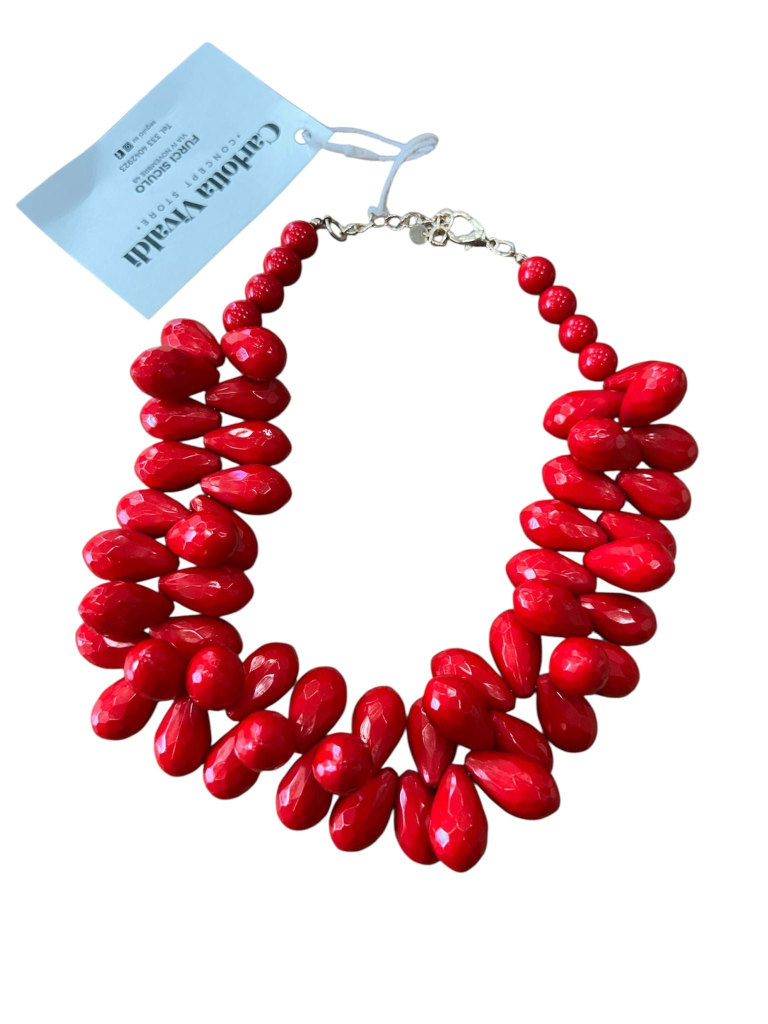 Collana grappolo rosso