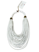 Collana perline bianco