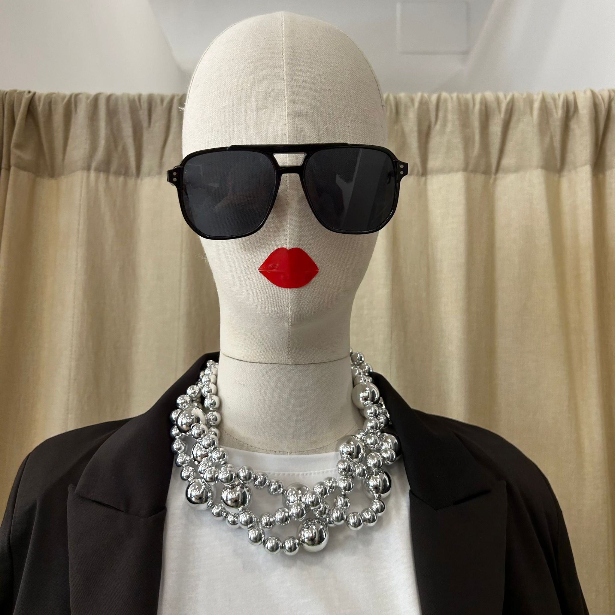 Collana perle argento